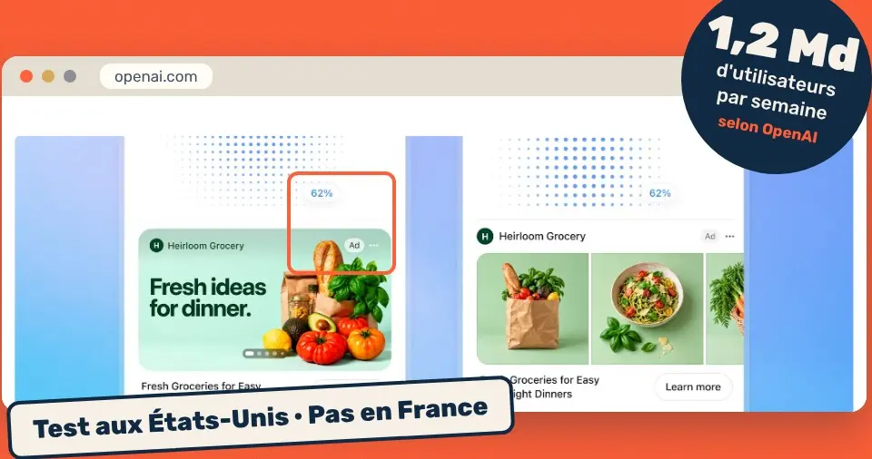 Capture d'OpenAI : une pub signalée « Ad » qui s'affiche pendant que ChatGPT crée une image